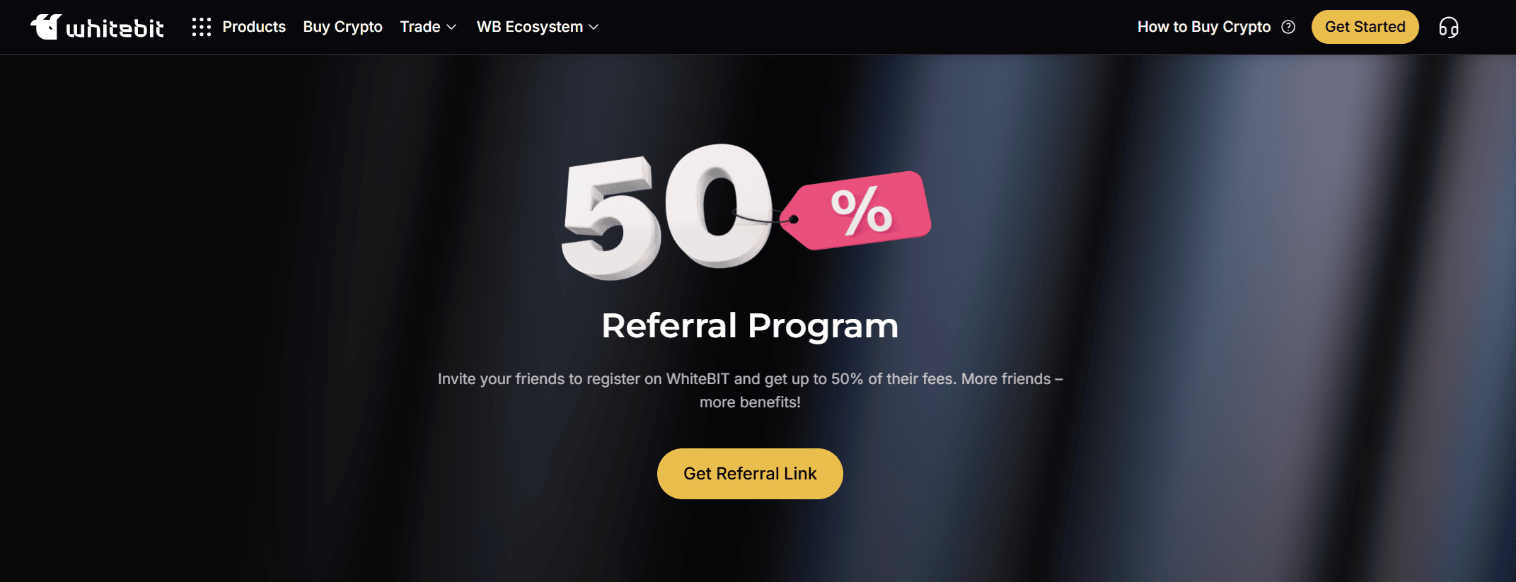 WhiteBIT program napotitev in WBT Holding nivoji pregled